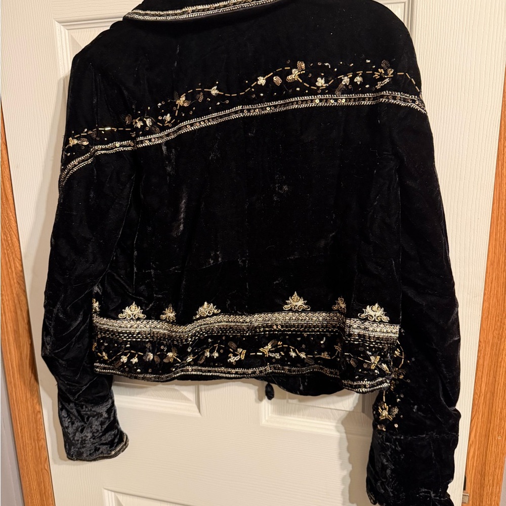 Free People Black Embroidered Blazer - Picture 4 of 8